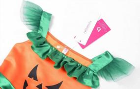 img 1 attached to Костюм тыквы на Хэллоуин для девочек с сумкой в ​​тон от ReliBeauty