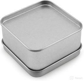 img 1 attached to 🎁 Versatile Cornucopia Square Silver Metal Tins (12-Pack) – Ideal for Candles, Candies, Gifts, Balms & Treasures – 1/2 Cup / 4-Ounce Capacity with Clear View Window