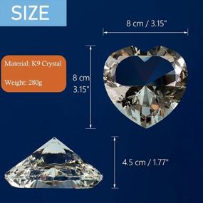 img 3 attached to ERWEI Heart Diamond Crystal Happy Birthday Paperweight Keepsake Birthday Gift For Women Mom Sister Aunt Friend Wife Her Crystal Diamond Décor