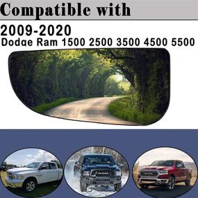 img 3 attached to 🪞 68067731AA Ram Driver Side Lower Mirror Glass | Compatible with 2009-2020 Dodge Ram | Towing Mirror Replacement