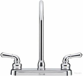 img 1 attached to 💧 Dura Faucet DF-PK330HC-CP Chrome RV J-Spout Kitchen Sink Faucet: Durability Meets Style