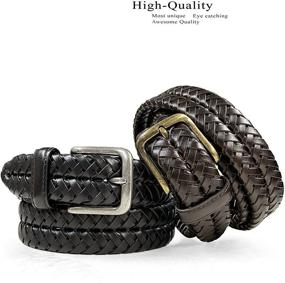 img 3 attached to 👗 20154 Genuine Leather Braided Women's Accessories and Belts - Perfect for Casual Style