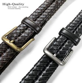 img 1 attached to 👗 20154 Genuine Leather Braided Women's Accessories and Belts - Perfect for Casual Style