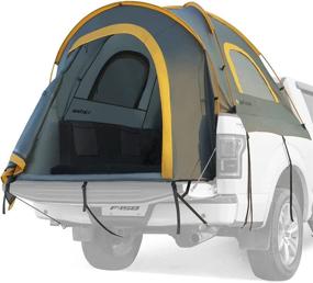 img 4 attached to Portable Pickup Truck Tent JoyTutus | Водонепроницаемая двойная палатка для 2 человек | Предпочтительно для кемпинга на автомобиле 5,5'-6' | Оранжевый