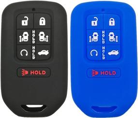 img 4 attached to 🔐 Premium Key Fob Cover for Honda Odyssey Elite EX 2018-2020 - 2Pcs Remote Control Keyless Jacket Holder Case by Coolbestda