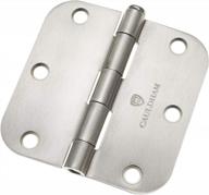 cauldham (12 pack) heavy-duty 3-1/2" interior door hinges with 5/8" radius corners - satin nickel logo