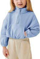 trendy toddler girl sweatshirt - zipneck sweater for comfortable fall and winter dressing logo