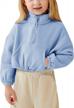 trendy toddler girl sweatshirt - zipneck sweater for comfortable fall and winter dressing logo