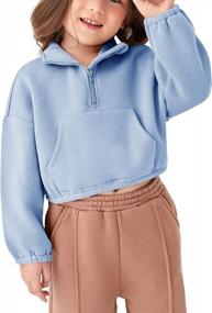 img 3 attached to Trendy Toddler Girl Sweatshirt - Zipneck Sweater For Comfortable Fall And Winter Dressing