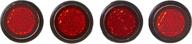 🏍️ 4 pack of chris products ch4r red mini license plate reflectors for motorcycles логотип