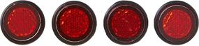 img 4 attached to 🏍️ 4 Pack of Chris Products CH4R Red Mini License Plate Reflectors for Motorcycles