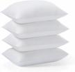 acanva hotel quality bed pillows for sleeping,premium 3d plush fiber-reduces neck pain,breathable cooling cover skin-friendly, standard (pack of 4), white 4 count logo