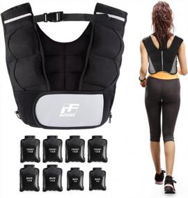 img 4 attached to RitFit Neoprene Weighted Vest With Adjustable Straps And Reflective Strips - Ideal For Muscle Building And Strength Training - Available In 8-20 Lbs For Men And Women