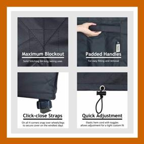 img 1 attached to Protect Your Outdoor Sofa With Waterproof 600D Cover - Midnight Black, V-Shaped - 85 X 85