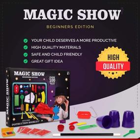 img 3 attached to Роскошный игровой набор Magic Show для детей - более 100 простых трюков, набор для игры в волшебство с палочкой и многое другое - простое в освоении руководство по эксплуатации - идеальная идея подарка для начинающих фокусников