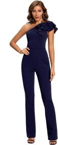 img 1 attached to 👗 SUGAR POISON Women's Sleeveless Shoulder Jumpsuit - Trendy Clothing in Jumpsuits, Rompers & Overalls