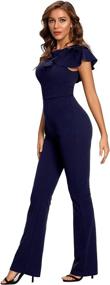 img 2 attached to 👗 SUGAR POISON Women's Sleeveless Shoulder Jumpsuit - Trendy Clothing in Jumpsuits, Rompers & Overalls