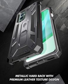 img 1 attached to OnePlus 9 Pro 5G Poetic Spartan Case со встроенной защитной пленкой для экрана, совместимостью с идентификатором отпечатков пальцев, прочным противоударным защитным чехлом для всего тела с подставкой - металлический оружейный металл