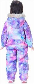 img 2 attached to Kids Waterproof Colorful One Piece Snowsuits Coveralls Ski Suits Jackets Winter Jumpsuits For Boys And Girls