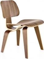 стильный и удобный обеденный стул из фанеры орехового дерева с высотой сиденья 18 дюймов - идеально подходит для декора вашей гостиной и столовой логотип