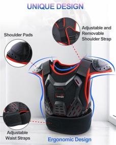 img 2 attached to StarknightMT Kids Motorcycle Armor Suit Dirt Bike Gear Youth Teen Motocross Riding Protector With Knee Elbow Arm Shoulder Protection Pad For Cycling Off-RoadRiding Skiing Skating