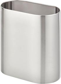 img 4 attached to MDesign Pill Shaped Metal Small Trash Can Wastebasket