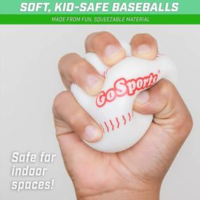img 2 attached to GoSports Sticky Baseballs For Pitch N' Stick Game - Set Of 4 Replacement Balls