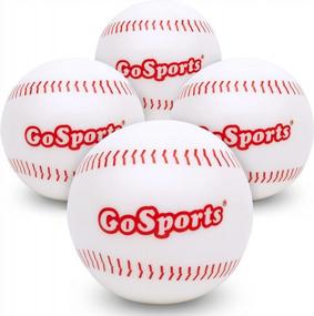 img 4 attached to GoSports Sticky Baseballs For Pitch N' Stick Game - Set Of 4 Replacement Balls