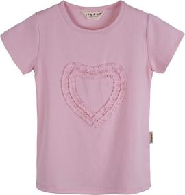 img 3 attached to Ipuang Girls Heart Shaped Sleeve T Shirt Girls' Clothing ~ Tops, Tees & Blouses