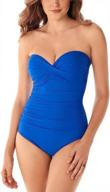 👙 miraclesuit women’s swimwear: rock solid madrid bandeau underwire detachable strap one piece swimsuit - ultimate style and support for effortless poolside glamour logo