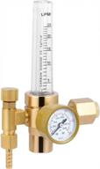 precision gas control for welding: copper flowmeter regulator with co2 flow measurement gauge and valve manipulation for tig/mig welding logo