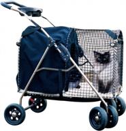 stroll in style with fifth avenue suv pet stroller in blue logo