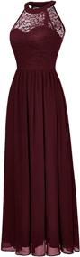 img 3 attached to Wedtrend Chiffon Bridesmaid Cocktail WT0201BurgundyM Women's Clothing ~ Dresses