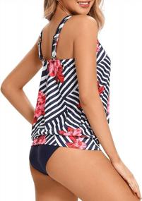 img 2 attached to Women'S Plus Size Tankini Swimsuit Tummy Control Two Piece Bathing Suit