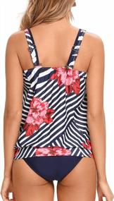 img 1 attached to Women'S Plus Size Tankini Swimsuit Tummy Control Two Piece Bathing Suit