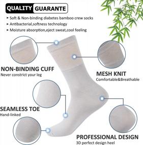 img 1 attached to Sunew Unisex Bamboo Diabetic Socks: Comfort & Moisture Wicking For All-Day Relief
