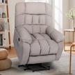 cdcasa electric power lift recliner chair with massage, heat, and usb port for elderly in light gray plush fabric logo