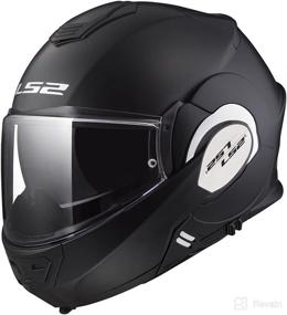 img 4 attached to 👑 LS2 Helmets Valiant Flip-Up Helmet - Stylish Unisex-Adult Valiant Helmet (Matt Black, Small)