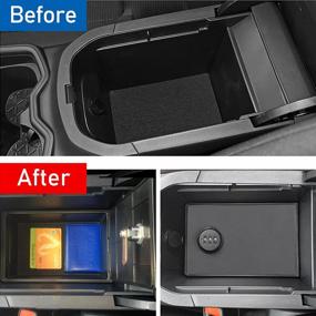 img 3 attached to Jaronx Console Vault Box For Toyota RAV4 2019-2023: Center Console Lock Box For Secure Storage, Organizer, And Security, Compatible With RAV4 Models From 2020-2023