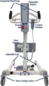 img 1 attached to Электрический подъемник для пациентов Tuffcare с подъемным механизмом Rhino и грузоподъемностью 360 фунтов. Вместимость - включает в себя стропу для стояния и поясной ремень