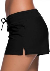 img 3 attached to Women'S Summer Beach Board Shorts With Slit Bottom For Sports Swimming