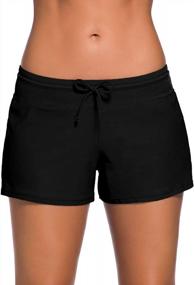 img 4 attached to Women'S Summer Beach Board Shorts With Slit Bottom For Sports Swimming
