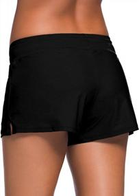img 1 attached to Women'S Summer Beach Board Shorts With Slit Bottom For Sports Swimming