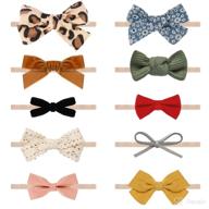 🎀 visbl baby girl headbands and bows: elastic nylon hairbands for newborns, infants, and toddlers - stylish hair accessories logo