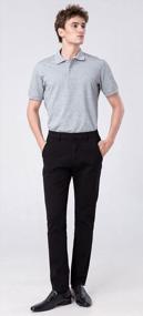 img 2 attached to Men'S Slim-Fit Khaki Chino Pants By Plaid&Plain - Stylish Tapered Trousers