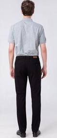 img 3 attached to Men'S Slim-Fit Khaki Chino Pants By Plaid&Plain - Stylish Tapered Trousers