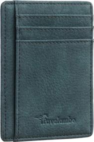 img 2 attached to Travelambo Pocket Minimalist Leather Blocking Men's Accessories via Wallets, Card Cases & Money Organizers