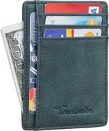 travelambo pocket minimalist leather blocking men's accessories via wallets, card cases & money organizers logo