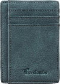 img 1 attached to Travelambo Pocket Minimalist Leather Blocking Men's Accessories via Wallets, Card Cases & Money Organizers