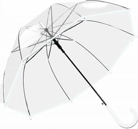 img 4 attached to Siepasa Women’S Clear Bubble Transparent Umbrella-Auto Open Clear Dome Umbrella With Classic Hook Handle For Gentlemen And Ladies Wedding, Bridal Parties, Outing And Large Group Gathering, Graduation, Prom, Or Everyday City Walking